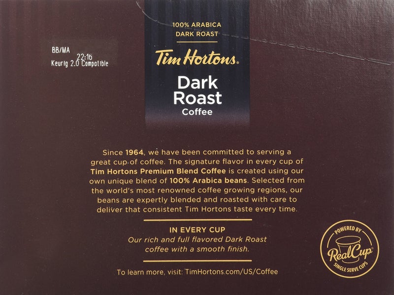 Tim Hortons Dark Roast Single Serve Coffee Cups, 96 Count (Packaging May Vary) - Image 5